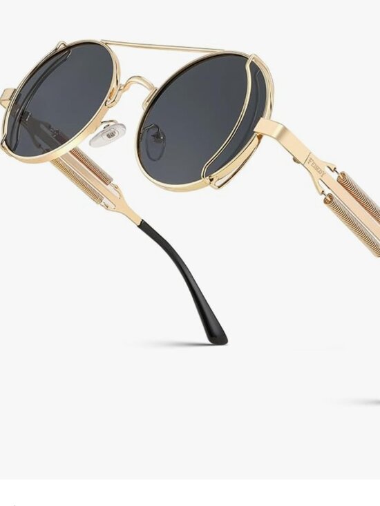 Steampunk Round Metal Sunglasses